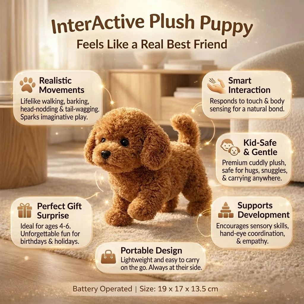 Interactive Plush Dog Toy Plush Pet Companion - Image 2