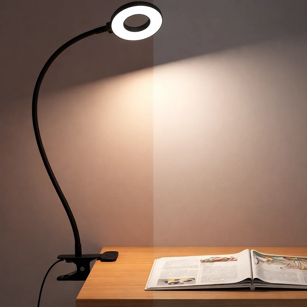 LED Desk Lamp Reading Lamp Adjustable Clip Design - Image 2